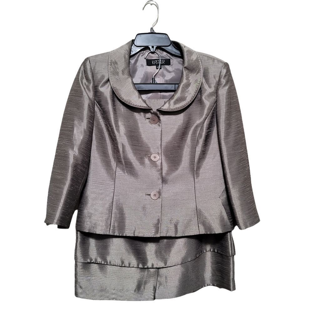 Vintage Kasper Platinum Dressy Skirt and Jacket 10
